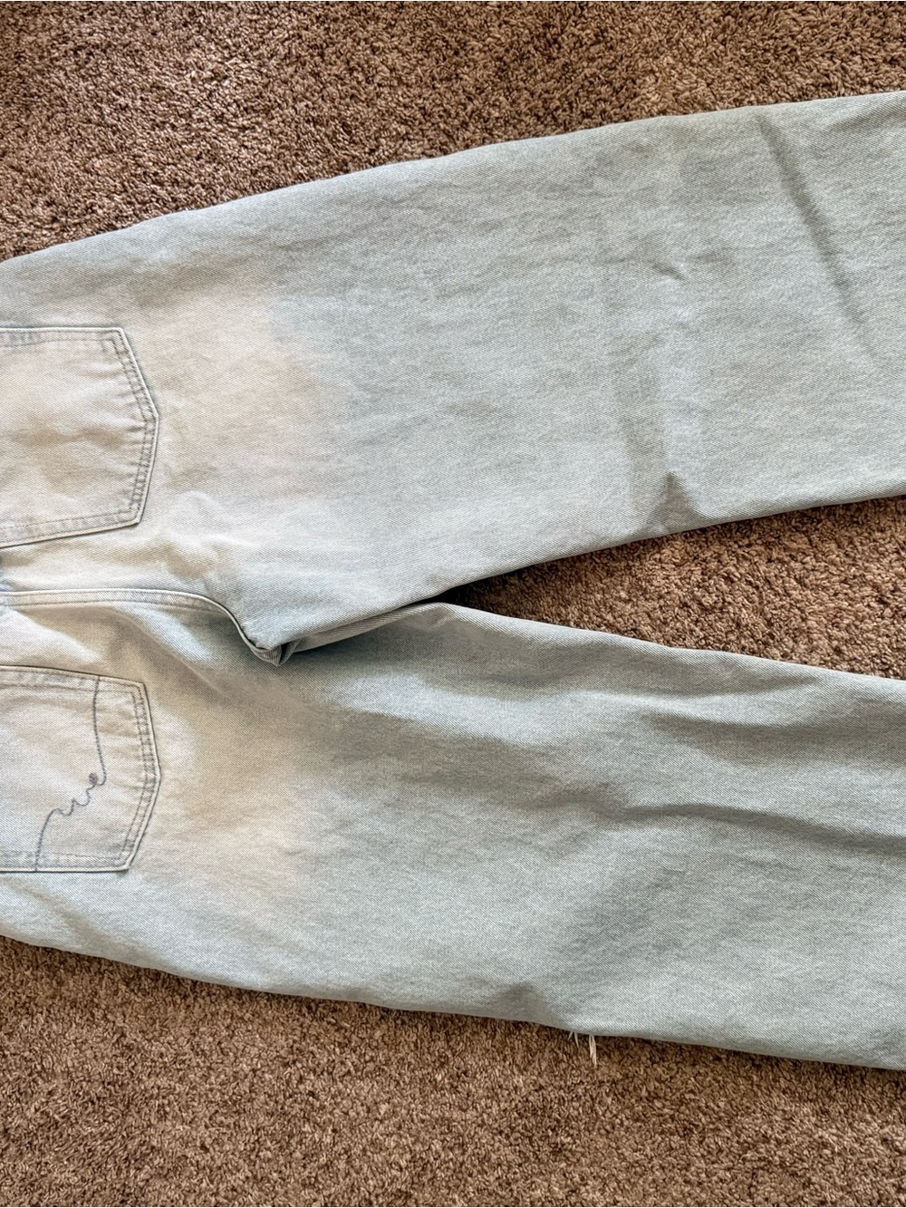 We The Free Light Blue Wide-Leg Distressed Jeans - Picture 3 of 4
